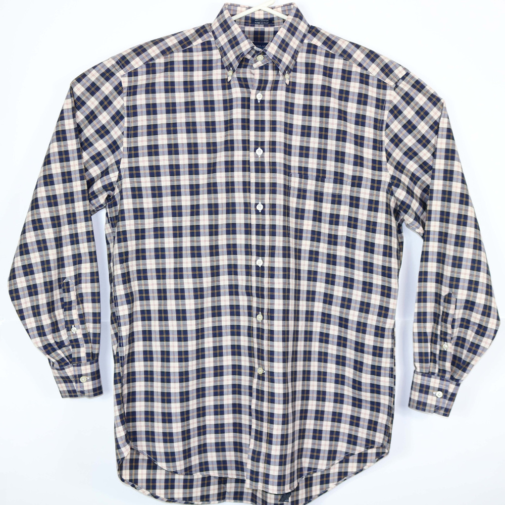 Hathaway Platinum Mens Size Medium Plaid Checks